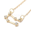 3Pcs Alloy Rhinestones Anklets AJEW-S083-01G-06-3
