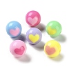Two Tone Opaque Acrylic Beads SACR-I005-07B-1