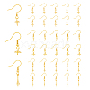 30Pcs 3 Style Rack Plating Brass Earring Hooks KK-DC0002-04-1
