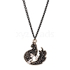 Alloy Enamel Black & White Pendant Necklaces NJEW-JN05121-05-2