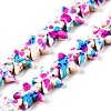 Spray Painted Synthetic Turquoise Beads Strands UNKW-T001-11E-4