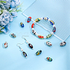20Pcs 20 Colors Handmade Printed Porcelain Beads PORC-WR0001-03-4