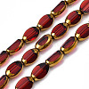 Electroplate Glass Beads Strands EGLA-N008-015D-1