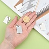 Non-Tarnish 201 Stainless Steel Rectangle Mirror Polished Finish Stamping Blank Tag Pendants STAS-S030-01-4