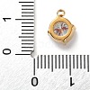 304 Stainless Steel Micro Pave Cubic Zirconia Pendants STAS-K292-01G-16-3