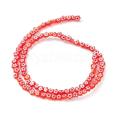 Handmade Millefiori Glass Bead Strands LAMP-J035-4mm-67-1