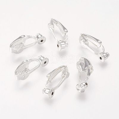 Brass Clip-on Earring Converters Findings KK-Q115-S-1