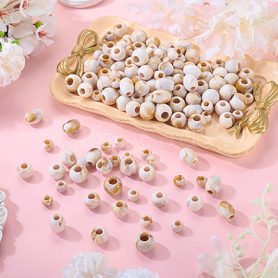 200Pcs Opaque Acrylic European Beads OACR-TA0004-71-1
