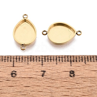 304 Stainless Steel Connector Cabochon Settings STAS-Q113-32G-1