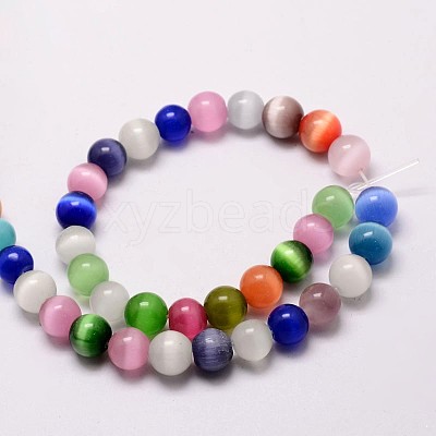Cat Eye Beads Strands X-CE-M011-10mm-C-1