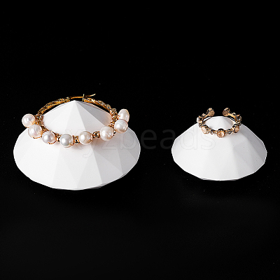 2Pcs 2 Styles Gesso Diamond Shape Jewelry Display Holder DJEW-OC0001-37-1