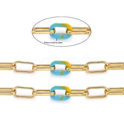 Handmade Brass Paperclip Chains CHC-H102-12G-A-1