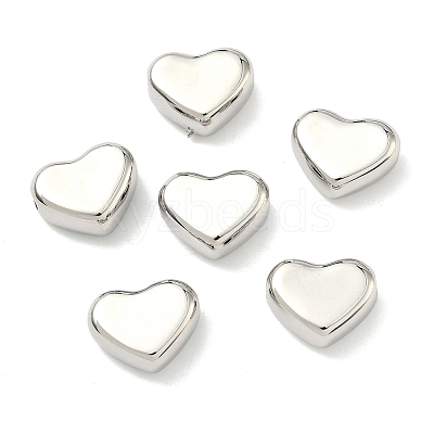 Heart Brass Beads KK-G555-07P-1