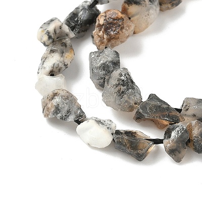 Raw Rough Natural African Black Opal Beads Strands G-M453-C05-1