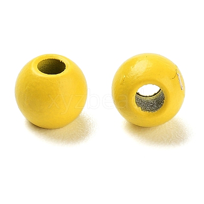 Spray Painted 202 Stainless Steel Beads STAS-G340-01F-1