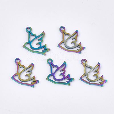 Ion Plating(IP) 201 Stainless Steel Pendants STAS-Q201-JN218-1