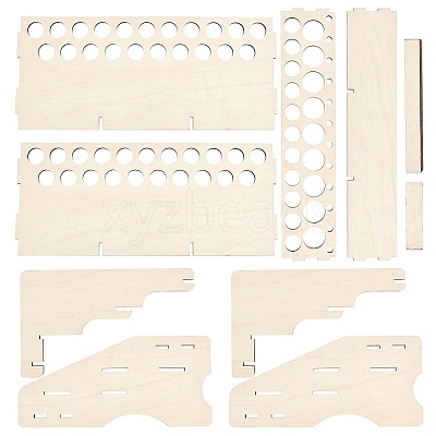 Basswood Leathercraft Tools Storage Rack ODIS-WH0008-12-1