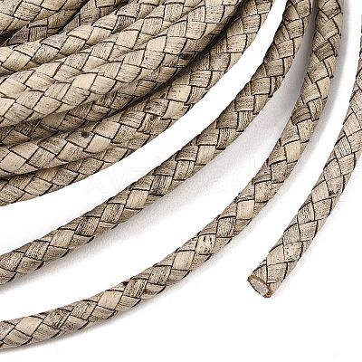 Braided Leather Cord with Core WL-F009-5mm-01-1