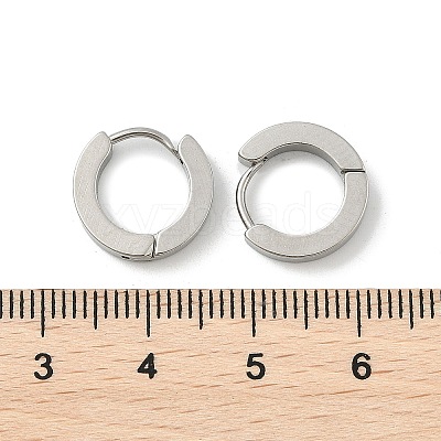 Tarnish Resistant 202 Stainless Steel Huggie Hoop Earrings EJEW-O087-09A-P-1