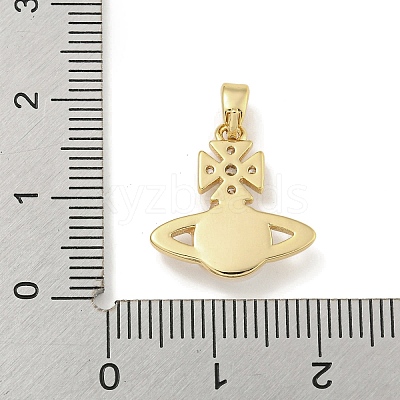 Brass with Clear Cubic Zirconia with Sea Shell Pendants KK-Q820-20G-1