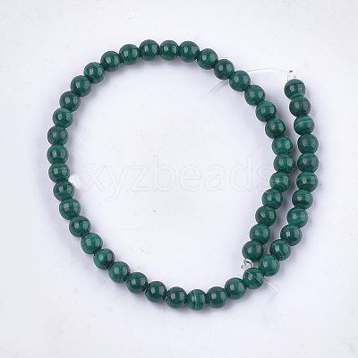 Natural Malachite Beads Strands G-S333-4mm-028-1