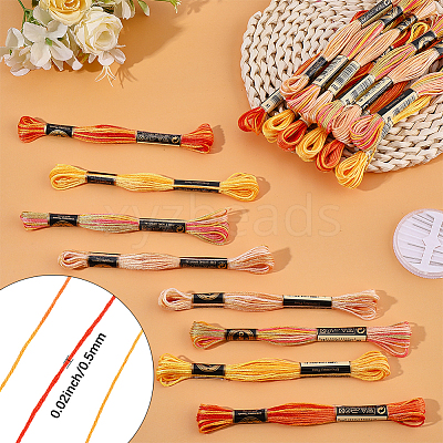20 Skeins 4 Colors 6-Ply Polyester Embroidery Floss OCOR-CY0004-38B-1