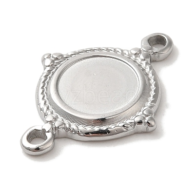 304 Stainless Steel Cabochon Connector Setting STAS-C110-09P-1