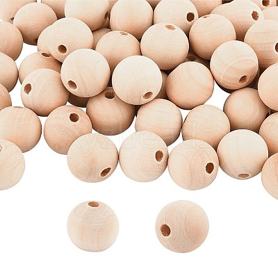 Natural Wooden Beads WOOD-PH0009-36-1