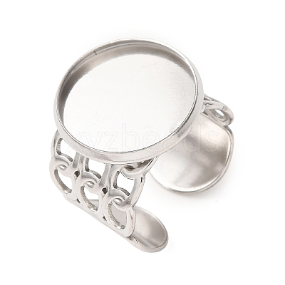 304 Stainless Steel Cable Chain Cuff Ring Components SA-CBA94B1-01P-05-1
