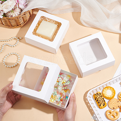 Square Kraft Paper Storage Gift Boxes CON-WH0095-100C-01-1