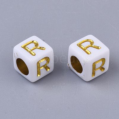 Plating Acrylic Beads SACR-S297-09R-1