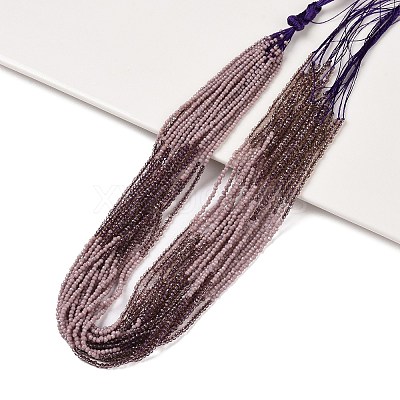 Transparent Gradient Color Glass Beads Strands GLAA-H021-01A-34-1