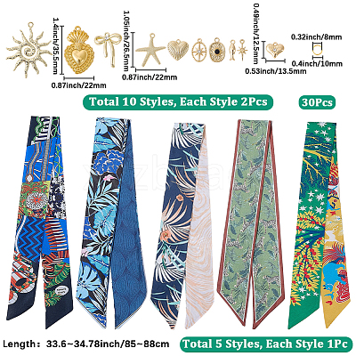 DIY Silk Scarf Necklace Making Kits DIY-BM0002-56-1