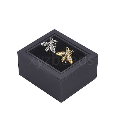 Plastic Overturn Cufflink Storage Boxes CON-WH0095-227-1
