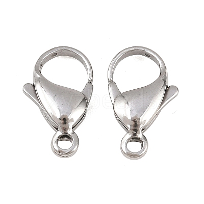 Tarnish Resistant 304 Stainless Steel Lobster Claw Clasps STAS-G035-H-1