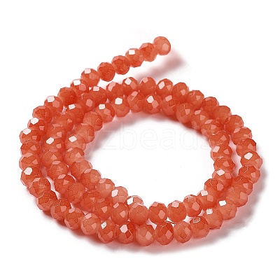 Baking Paint Imitation Jade Glass Bead Strands DGLA-A034-J4MM-A12-1