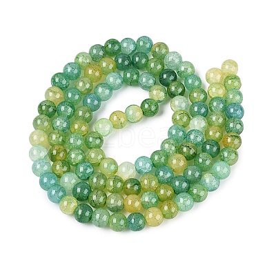 Baking Paint Crackle Glass Beads Strands GLAA-Q106-03A-20-1
