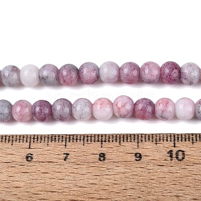 Ombre Effect Opaque Crackle Glass Beads Strands GLAA-Q106-01A-A10-1