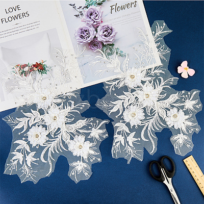 Polyester Acrylic Rhinestones Applique embroidery ABS Sequins FIND-WH20019-165A-04-1