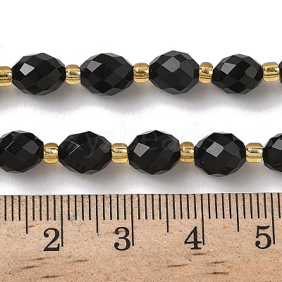 Natural Black Onyx Beads Strands G-F809-A23-01-1