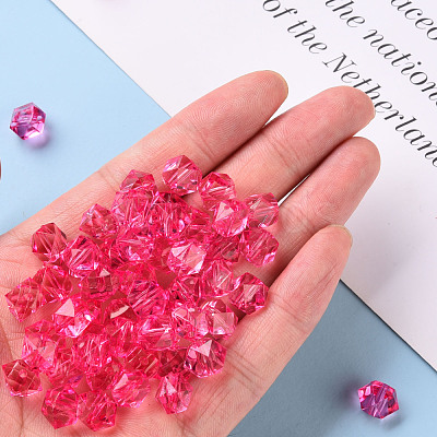 Transparent Acrylic Beads TACR-S154-15B-82-1