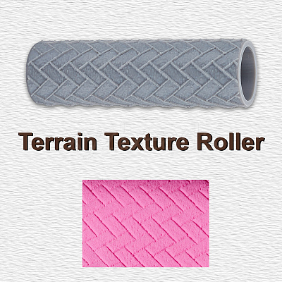 Plastic Handle Clay Texture Roller DIY-WH0699-88A-1