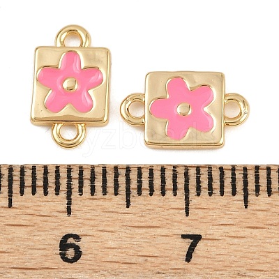 Brass Enamel Connector Charms KK-H078-03A-G01-1
