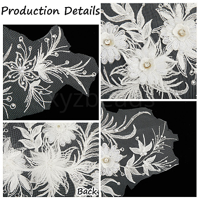 Polyester Acrylic Rhinestones Applique embroidery ABS Sequins FIND-WH20019-165A-04-1