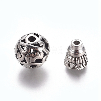 Tibetan Style Alloy Guru Bead Sets PALLOY-TAC0009-31-AS-1