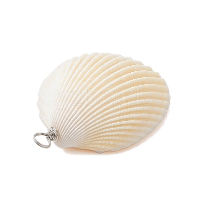 Natural Shell Pendants PALLOY-JF02645-1