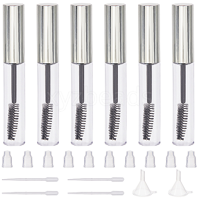 10Pcs DIY Plastic Empty Eyelash Bottle with 4Pcs 2ml Disposable Plastic Dropper with 2Pcs Mini Transparent Plastic Funnel Hopper MRMJ-GF0001-53C-1