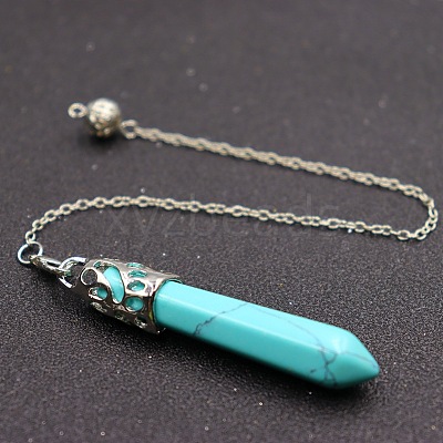 Synthetic Green Turquoise Dowsing Pendulums PW-WG19123-11-1