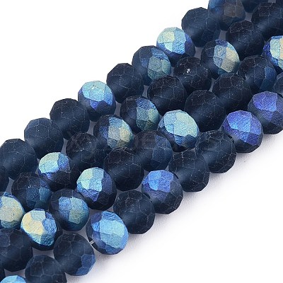 Transparent Glass Beads Strands EGLA-A044-T6mm-MB12-1