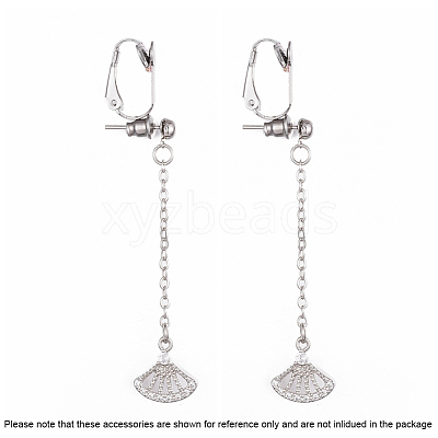 Brass Clip-on Earring Converters Findings KK-Q115-N-1
